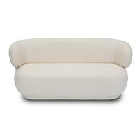 Havane canapé 2 places bois d'eucalyptus et tissu écru