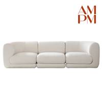 Norway canapé 3 places modulable bouclette craie