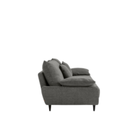 Coline canapé 3 places coton/lin gris anthracite