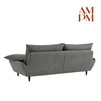 Coline canapé 3 places coton/lin gris anthracite