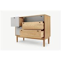 Campton commode chêne et gris