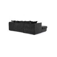 Marceau canapé convertible d'angle gauche velours côtelé anthracite