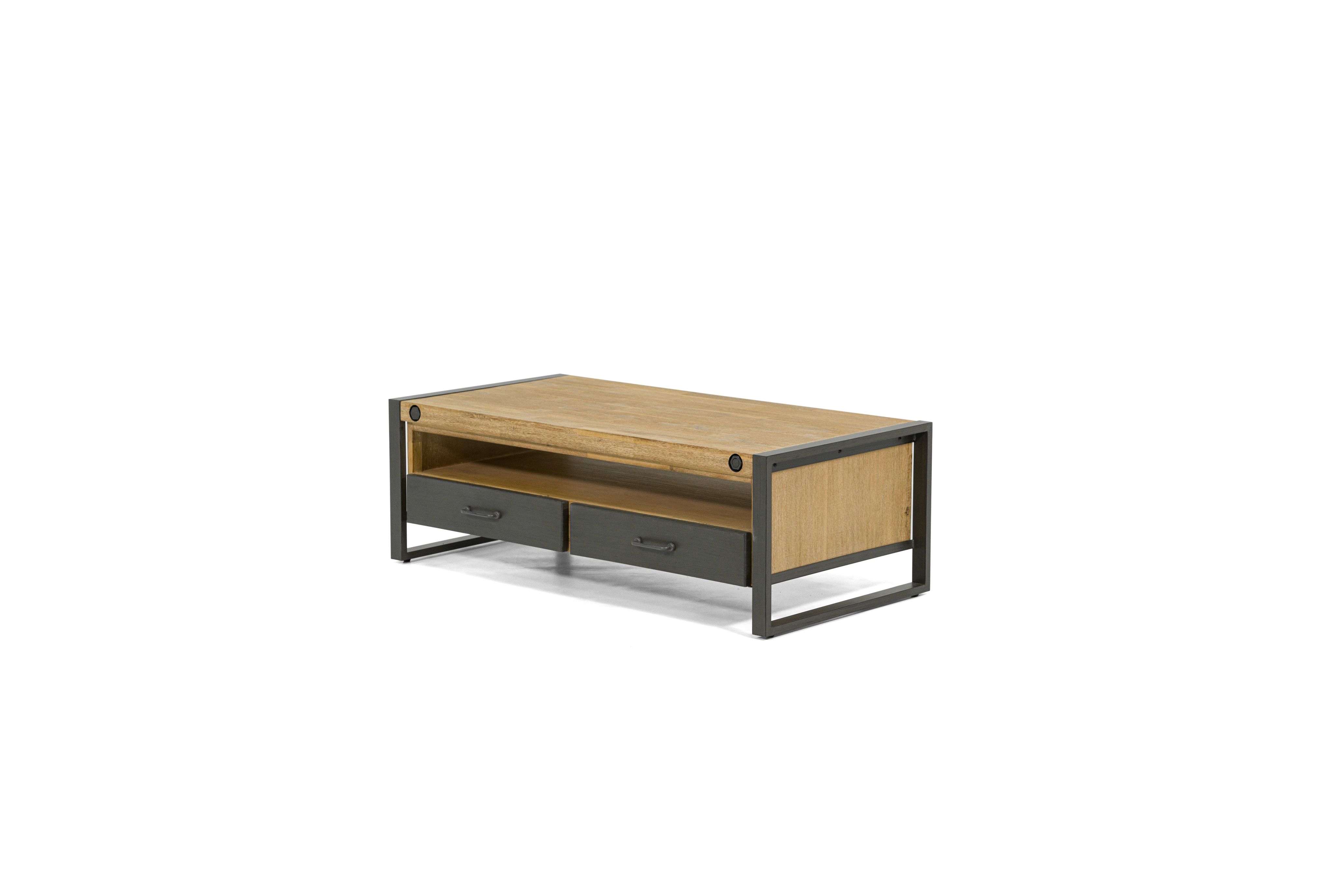 Kiko table basse acacia et métal