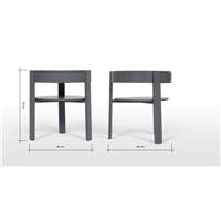 Pippa table de chevet gris perle