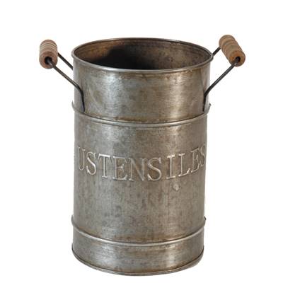 Otto pot en zinc inscription "Ustensiles"
