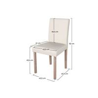 Clayton chaise en tissu beie et pieds en bois de chêne