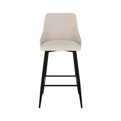 Diane chaise de bar en tissu beige H66