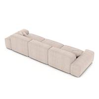 Doreli canapé 4 places en tissu texturé beige