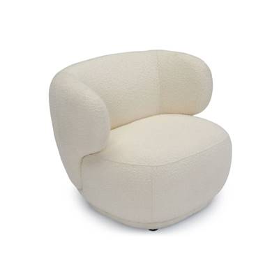 Havane fauteuil bouclette écru