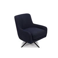 Serafin fauteuil pivotant bouclé bleu nuit