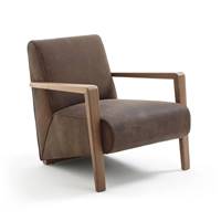 Sanami fauteuil cuir café