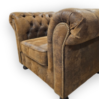 Chesterfield fauteuil marron