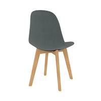 Wol chaise scandinave gris foncé et pieds bois d'hêtre