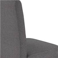 Clayton chaise en tissu gris foncé et pieds en bois d'hévéa