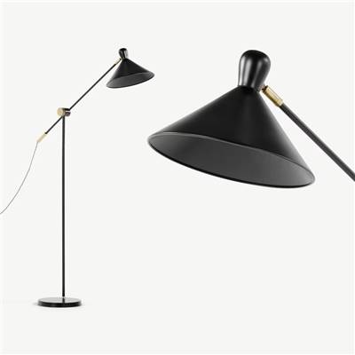 Ogilvy lampadaire métal noir