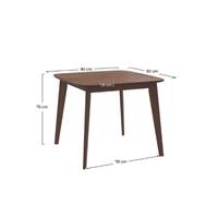 Briana table à manger en bois foncé 4 personnes
