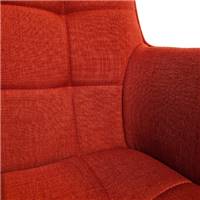 Funky fauteuil de table en tissu rouge