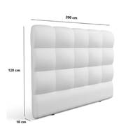 Nastave tête de lit 200cm en velours gris foncé