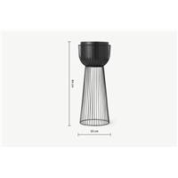Carole grand cache-pot noir mat