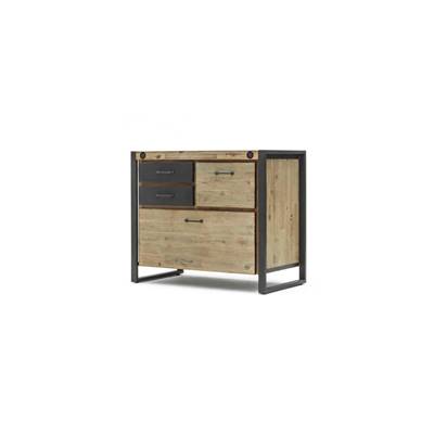 Kiko commode acacia et métal 4 tiroirs
