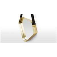 Cora miroir noir et or 44x61