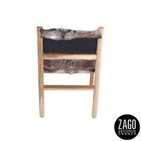 Noldor fauteuil style montagnard en cuir de chèvre