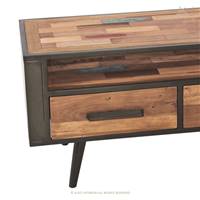 Soho meuble TV bois de bateau recyclé 1 niche 3 tiroirs