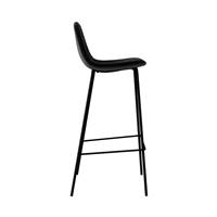 Vladi chaise de bar en velours noir H75