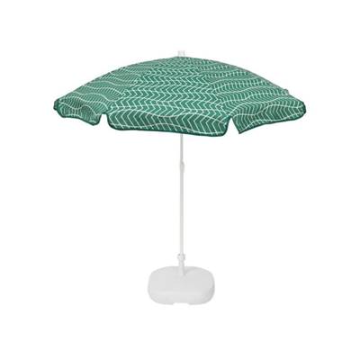 Bora parasol rayé vert et blanc ø170