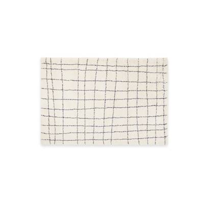 Grunter tapis blanc cassé et bleu 160x230