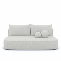 Aldo canapé-lit 2 places en tissu bouclé blanc