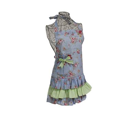 Tablier enfant bleu/anis