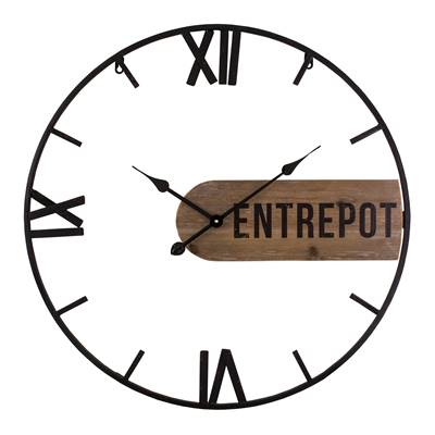 Pendule sans fond industrielle Entrepôt dia 70 cm