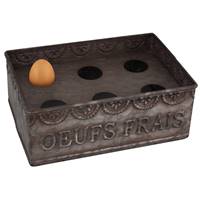 Boîte zinc "Œufs frais"