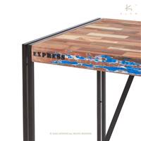 Nautical table haute bois de bateau recyclé L80cm