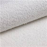 Buccana canapé d'angle gauche en tissu bouclé blanc