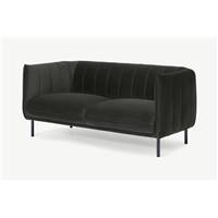 Selene canap 2 place en velours gris