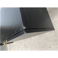 Chalet meuble TV bois noir et métal doré 150