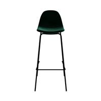 Vladi chaise de bar en velours vert foncé H75