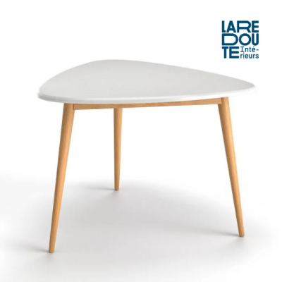 Vaja table à manger triangle blanc