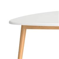 Vaja table à manger triangle blanc