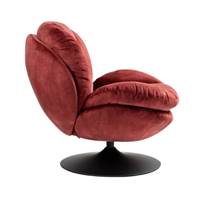 Topi fauteuil pivotant velours bordeaux