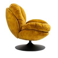 Topi fauteuil pivotant velours ocre