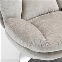 Topi fauteuil pivotant tissu texturé taupe gris