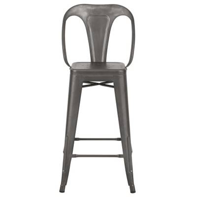 Lix tabouret en métal gris foncé H67 cm