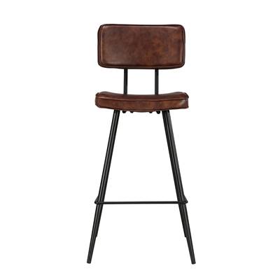 Birmingham chaise de bar vintage en cuir synthétique marron