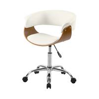 Debbie chaise de bureau réglable et pivotante blanche