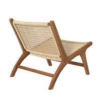 Ilios petit fauteuil en bois de teck et tressage vannerie