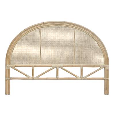 Singa tête de lit 140cm en rotin naturel et cannage