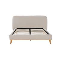 Talence lit double en tissu beige 160x200
